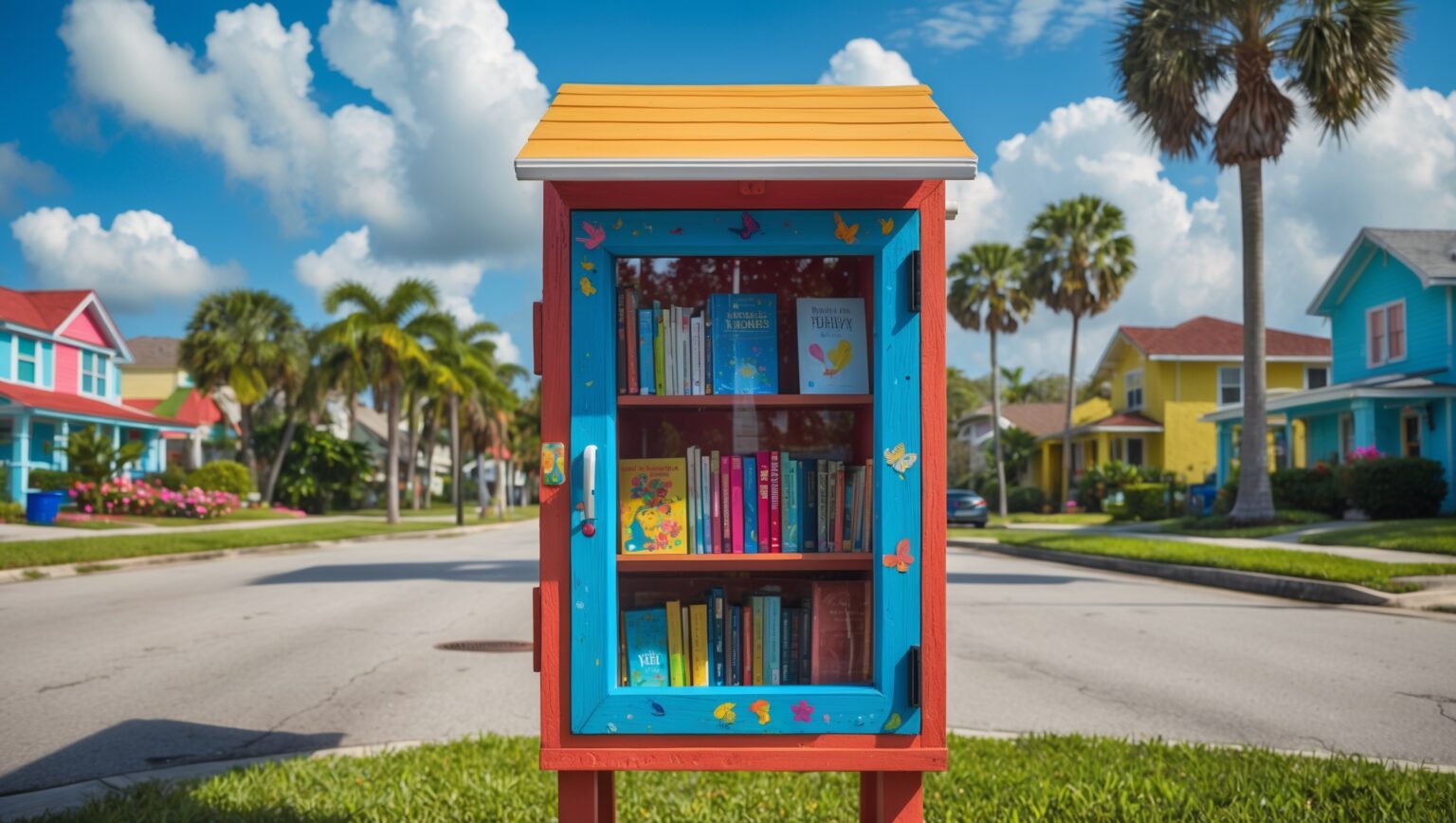 Street Side Library Setup How to Launch a Little Free Library in St. Petersburg, FL